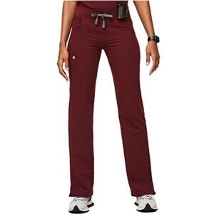 FIGS Womens Sz L Tall Kade Burgundy Scrub Pants T21004T LT